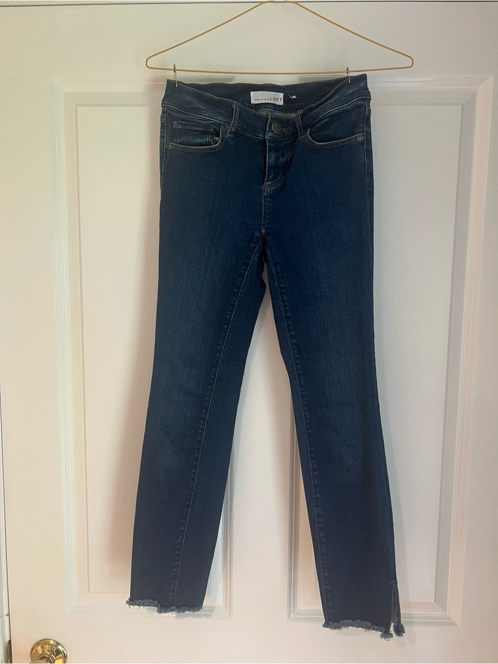 LOFT Deep Indigo Straight Leg Jeans